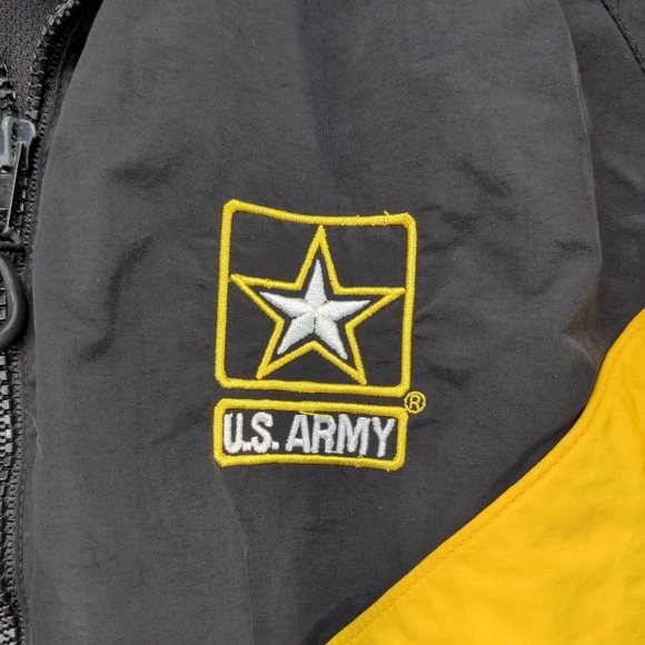 U.S. Army Mens Physical Fitness Jacket Black Gold Size L Embroidered Logo - Picture 9 of 12